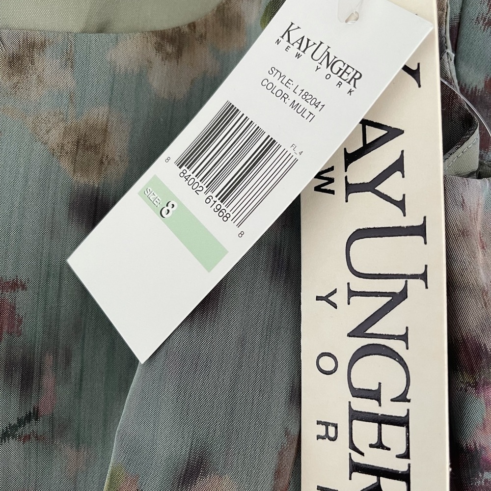 Kay Unger Sleeveless Floral Mid Calf Dress - Picture 9 of 11